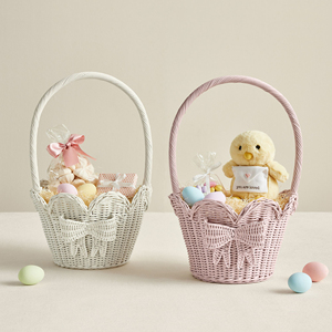 Panier en osier décoratif pour cadeaux de Pâques, panier de rangement en rotin naturel, parfait pour la décoration de la chambre d'enfant - Product Image 1