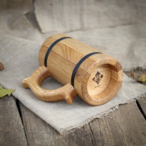 Jarra de Cerveza de Madera Hecha a Mano con Agarre Firme, Vajilla de Madera Natural para Restaurantes, Pubs, Bares, Hoteles y Uso Doméstico - Product Image 4