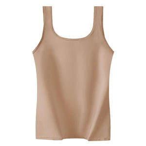 Servicio OEM, Top de Tirantes Personalizado de Alta Calidad para Mujer, 100% Algodón, Cuello Cuadrado, Sin Mangas, Doble Forro, Top Básico - Product Image 6