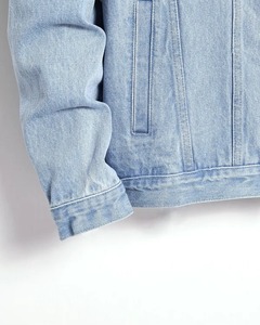 Factory Wholesale Mens <b>Custom</b> <b>Denim</b> <b>Jacket</b> Stand Patchwork Breathable Soft Cotton Fill Vintage Washed OEM Comfortable Stylish - Product Image 5