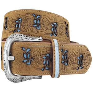 Cinturón de vaquero occidental de cuero genuino Cinturones de diseñador personalizados con estilo occidental para cinturón de cuero de grano completo genuino de moda occidental - Product Image 1