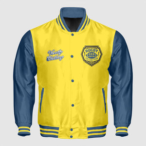Veste universitaire marine personnalisée pour homme, broderie lettre P, style preppy, col rabattu, coupe classique, pour l'automne - Product Image 5