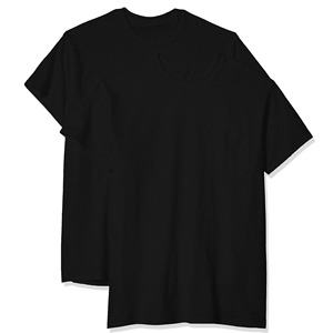<b>Black</b> Custom Men's T-<b>Shirts</b> Short Sleeve O-Neck Cotton Worsted Fabric Front Logo Formal Loose Fit Anti-Pilling Summer Wear <b>Silk</b> - Product Image 3