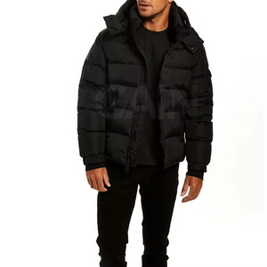 <b>Top</b> Seller Low Price Full Sleeve Hooded <b>Bubble</b> Jacket Custom Printed Front Design Breathable Eco-Friendly for Winter Outdoor Use - Product Image 4