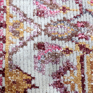 DECORDEC Mustard Gold Pink Floral Medallion <b>Rug</b> Modern Ornamental Area Carpet Non-Slip Backing 100% New Zealand Wool for Living - Product Image 4