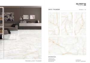 Azulejos de Porcelana Pulida y Esmaltada de 600x1200mm, Superficie de Alto Brillo, Formato Grande, para Pisos y Paredes, para Espacios de Diseño Interior Elegantes - Product Image 2