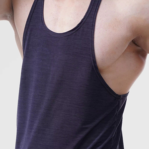 Débardeurs de sport pour hommes de haute qualité, couleur unie, côtelés, personnalisables, extensibles, coupe stringer, pour musculation - Product Image 5