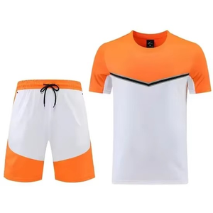 Conjuntos Deportivos de Camiseta y Pantalones Cortos Personalizados de Alta Calidad OEM para Hombre, Transpirables, de Verano, de Dos Piezas, con Diseños Estampados Casuales - Product Image 6