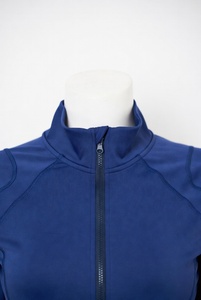 Women Long-sleeve Zip-up Fitness Jacket Women's Stretchy Hoodie Yoga Gym Fitness Long Sleeve Yoga Jacket With <b>Thumb</b> Hole - Product Image 2