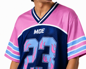 Fournisseur de maillots de football américain vintage personnalisables, unisexe, surdimensionnés, à manches courtes, en mesh, fabricant de streetwear personnalisé - Product Image 5