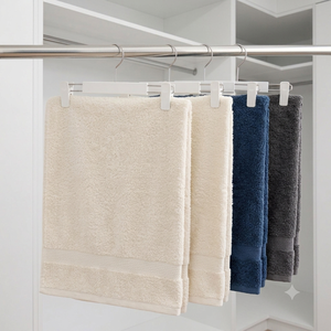 Cintre moderne en acier inoxydable blanc biodégradable avec pinces antidérapantes et crochet pivotant à 360 degrés pour armoire - Product Image 4