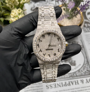 Reloj de Lujo con Diamantes Moissanite VVS, Caja de Acero Inoxidable, Estilo Hip Hop, Unisex, para Hombres y Mujeres, para Fiestas - Product Image 1