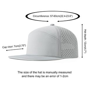 Casquette Snapback 6 Panneaux Gris Clair Respirante en Maille Ajustée Unisexe Décontractée pour Extérieur Printemps-Été Adulte - Product Image 4