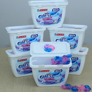 High Quality 36-Pack Eco-Friendly Blue Pink Salt Laundry Detergent Liquid Tablets 13g <b>Pods</b> for Apparel from VietNam - Product Image 4