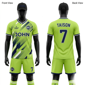 Maillot de football en polyester premium 180 GSM, bleu ciel avec panneaux rayés blancs, sublimation, logo personnalisé, tenue d'équipe - Product Image 5