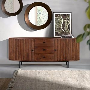 Luxury Solid Wood <b>Sideboard</b> Cabinet <b>Storage</b> Unit for Bedroom Living Room Durable Wooden Buffet Export Quality Furniture - Product Image 4