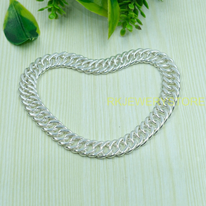 Pulsera de Plata de Ley 925 con Eslabones Cubanos para Hombre y Mujer, Cadena Gruesa Estilo Hip Hop, Cadena de Muñeca Plateada, Venta al por Mayor, Personalizada - Product Image 2