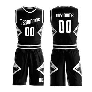 Vente en gros d'uniformes de basket-ball par sublimation, vêtements d'équipe personnalisés, maillots de basket-ball pour hommes, veste, ensemble de shorts d'été - Product Image 3