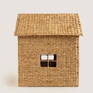 Cesta Ecológica para Niños, Hecha a Mano, de Jacinto de Agua, con Forma de Casa, para Almacenamiento de Juguetes en Guardería, Venta al Por Mayor, Proveedor Ecológico - Product Image 2