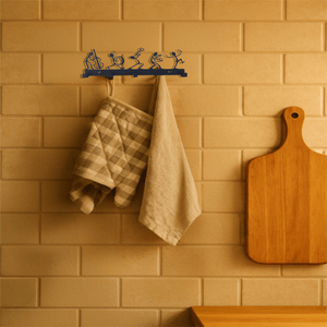 Appendiabiti da Parete Vintage in Metallo Nero con 5 Ganci Robusti, Organizzatore Salvaspazio per Ingresso, per Giacche, Cappelli, Borse e Chiavi - Product Image 1