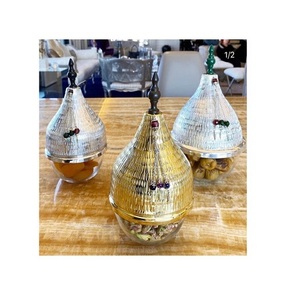 Customized Size And Shape <b>Food</b> Serving Dish Hammered Design Copper And Steel Double Wall <b>Food</b> Serving Dish - Product Image 4