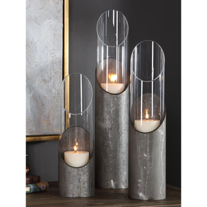 Tabletop Metal Glass Handmade Eco-Friendly Durable Candelabra Taper <b>Candle</b> Holder Centerpiece Home Decor Wedding Christmas - Product Image 2