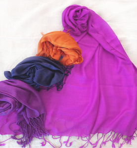 ผ้าคลุมไหล่ผ้า Pashmina สำหรับผู้หญิงนุ่ม100% วิสคอสฤดูใบไม้ผลิ - Product Image 5