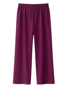Pantalones Deportivos Anchos Color Morado Ciruela para Mujer, Cintura Elástica con Cordón, Pantalones Casuales Holgados, Fabricante OEM, Suministro al por Mayor - Product Image 5