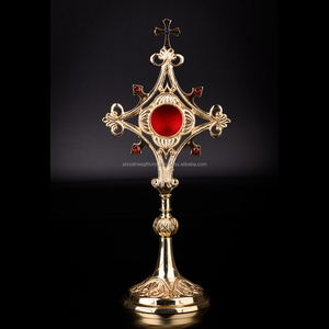 Relicario de latón con acabado pulido brillante, incrustaciones de cuentas de colores, diseño elegante, calidad genuina para exhibición, precio al por mayor - Product Image 3
