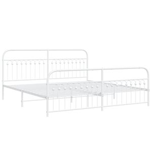 Base de Cama Rectangular de Acero Blanco de 76 x 80 Pulgadas, Camas Metálicas - Product Image 2