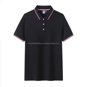 POLO de manga corta de 220g 100% poliéster Casual estampado de leopardo bordado decoración botón longitud camisetas de manga corta - Product Image 3