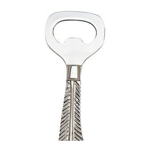 Ouvre-bouteille en forme de plume de paon, fabriqué en métal argenté de qualité supérieure, avec des détails gravés élégants, parfait pour les bars de luxe à domicile. - Product Image 4