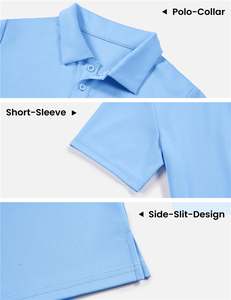 Polo T-shirt personnalisé pour enfants, logo sur mesure, golf, tennis, 100% polyester, séchage rapide, uniforme scolaire pour garçons - Product Image 3