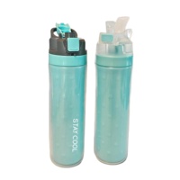 Nouvelle conception 2026 – Bouteille de sport en PP sans BPA, isolation thermique 6 heures, couvercle à bouton-poussoir, écologique, 650 ml, résistante à l'ébullition