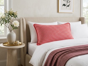 100% Cotton Yarn Dyed Gingham Cushion Cover | Decorative Check <b>Throw</b> Pillow Cover for Sofa, Bed - Product Image 2