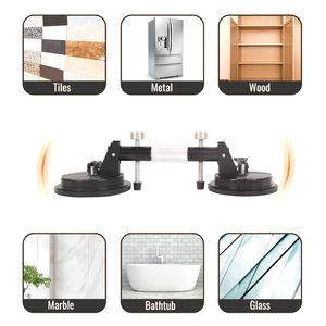 Lot de 2 ventouses en verre robustes de 6 pouces, ventouse à vide réglable pour carrelage industriel, pare-brise, granit - Product Image 5