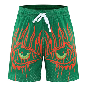 Shorts de sport pour hommes à motif flamme en maille, taille élastique, séchage rapide, respirants, pour la gym et l'entraînement, approvisionnement en gros, fournisseur USA - Product Image 6