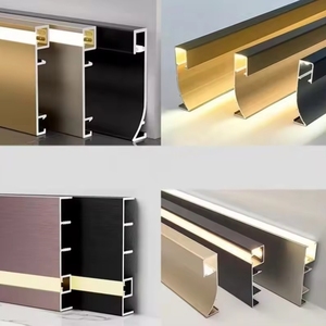 Battiscopa <span class=keywords><strong>Angolare</strong></span> in Alluminio di Alta Qualità con LED Integrato, Impermeabile, 5cm, per Soggiorno - Product Image 3