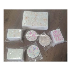 Caja de incrustaciones de mármol con producto de alta calidad de diseño de colección de nueva marca con uso de Material de nácar para regalo de almacenamiento de joyería - Product Image 1