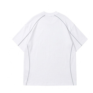 Camiseta Casual con Estampado de Serigrafía en la Parte Delantera, Costuras en Contraste, Corte Regular, Hombros Caídos, 100% Algodón Transpirable para Hombre - Product Image 4