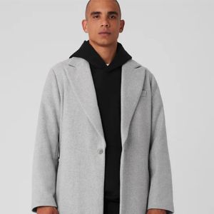 Unisex Casual Slim Fit Long Wool & Blends Coat Classic British Style Winter <b>Trench</b> <b>Waterproof</b> Breathable Wool Liner - Product Image 5