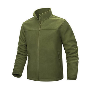 Veste polaire unisexe chaude et décontractée pour l'hiver, avec fermeture éclair, col montant, imprimé XL et teinture unie – Grande Vente - Product Image 4