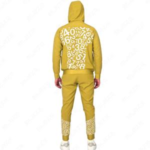 Ropa de calle de gran tamaño unisex para hombre, Sudadera con capucha y pantalones de chándal, conjunto de chándal pesado para invierno - Product Image 3