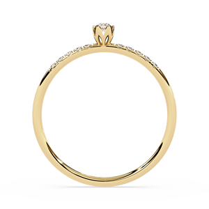 Minimalist <b>dainty</b> <b>ring</b> Round Natural Diamond with 18k Solid Gold Engagement Gift <b>Ring</b> IGI Certified Wedding <b>Ring</b> Jewellery - Product Image 4