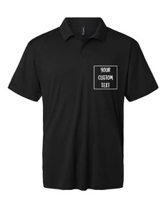 Men's Short Sleeve <b>Polo</b> <b>Shirt</b> Custom Text Printed Breathable Knitted Casual Style Front Logo - Product Image 5