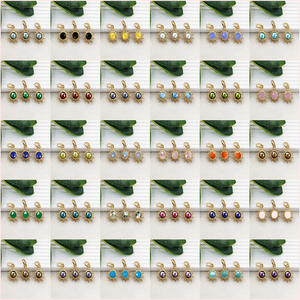 Pendentif Rond en Quartz Topaze Bleue Plaqué Or avec Breloques en Forme de Soleil et Sertissage Collet, Bijou en Quartz Topaze Bleue, Breloques Solaires Rondes de 6 mm - Product Image 6