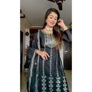 Beautiful Top and Dupatta with Sequence Work for Parties Elegant <b>Prom</b> <b>Dresses</b> - Product Image 3