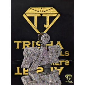 จี้ห้อยคอแบบกำหนดเอง "PAR" ประดับเพชรโมอิสซาไนต์ VVS เงินแท้ 925 ดีไซน์ Iced Out สไตล์ฮิปฮอป ของขวัญเครื่องประดับสำหรับผู้ชาย โดย Trisha Jewels - Product Image 6