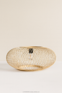 Luz de techo de bambú hecha a mano moderna de alta calidad, brillo de Industrial Vietnam, la mejor pantalla de lámpara de ratán clásica para decoración del hogar - Product Image 2