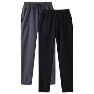 Pantalon décontracté pour homme, coupe décontractée, couleur unie, taille élastique avec cordon de serrage, poches, en coton tissé respirant, poids moyen, style été - Product Image 4